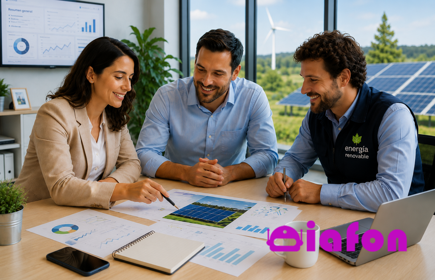 Agente telefónico con IA para empresas de energías renovables atendiendo llamadas y captando oportunidades comerciales